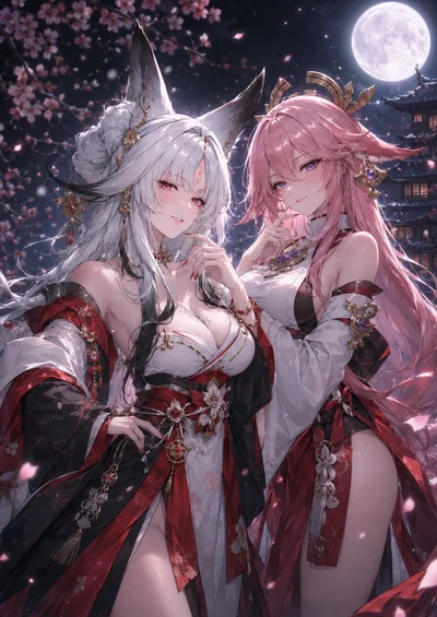 Bound to the Kitsunes | The Frozen Wolf & The Cherry Fox  [Hsin, yae]