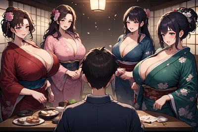 Aiko, Reiko, Haruka & Yumi - Kyoto's Devoted Four MILF Management Quartet