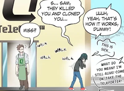 Your friend Sam 'teleported.'