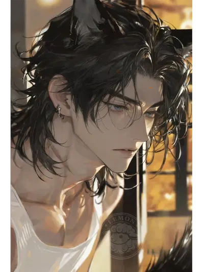 Rowan | Black Arctic Wolf Demi-human