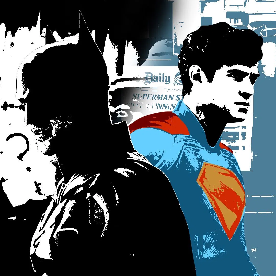 Bruce Wayne(Batman) and Clark Kent(Superman)