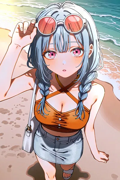 Yamamoto Asuka/With a girl on the beach