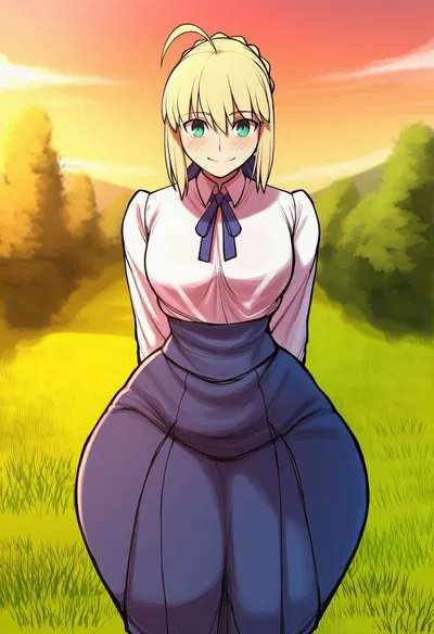 Artoria Pendragon l after waiting for her you two finally meet again 