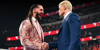 Cody Rhodes and Seth Rollins