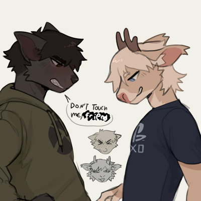 Touching tips - Aiden and Marcus