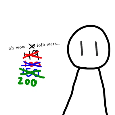 200 followers... 