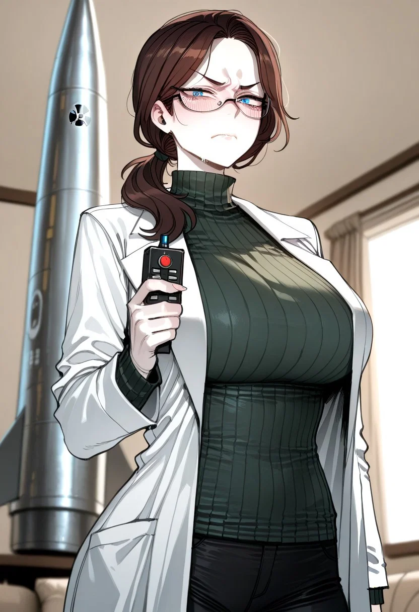 Did you Nuke The Relationship with your hot yandere scientist wife? She seems to think so! Which is why she has constructed a thermonuclear device in the living room and plans to blow you both away in atomic fire if her assumptions are proven correct!