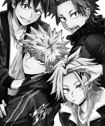Katsuki Bakugou, Eijiro Kirishima, Denki Kaminari, Hanta Sero (Your neighbor)