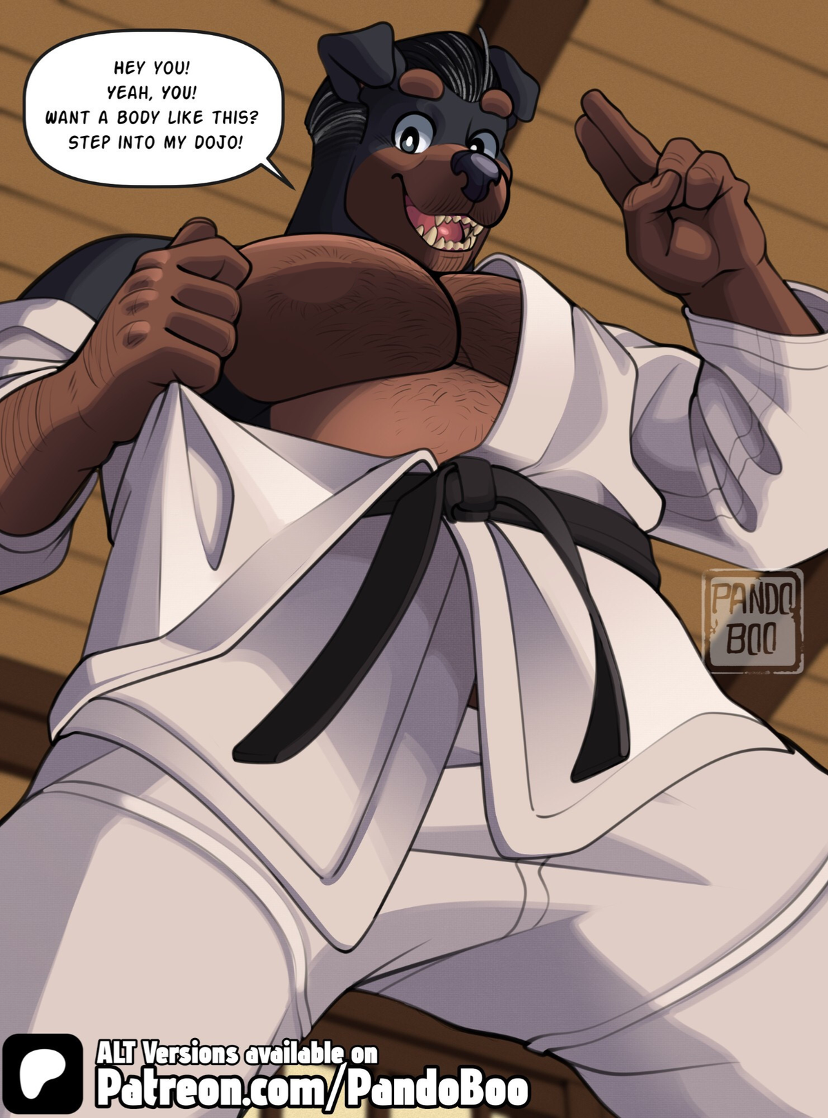Helping him promote his dojo (pandoboo)