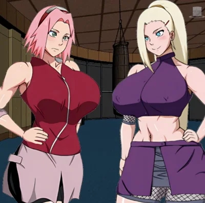Sakura and Ino - slave duo