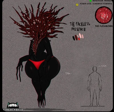 The Faceless Presence | shy Fleshborn humanoid creature