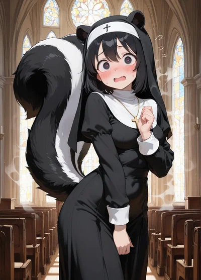 Skunk Confessor Lies To Fart On You