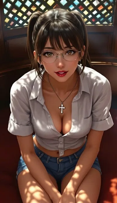 Virgin Scholar's Horny Confession: Ava mistakes you for a priest and confesses her intense curiosity about an adult video she's watched...multiple times.