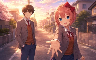 Doki Doki Literature Club + MC: Three's a Crowd