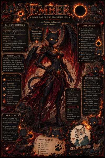 The Devil Cat Of The Blackened Sun - Ember