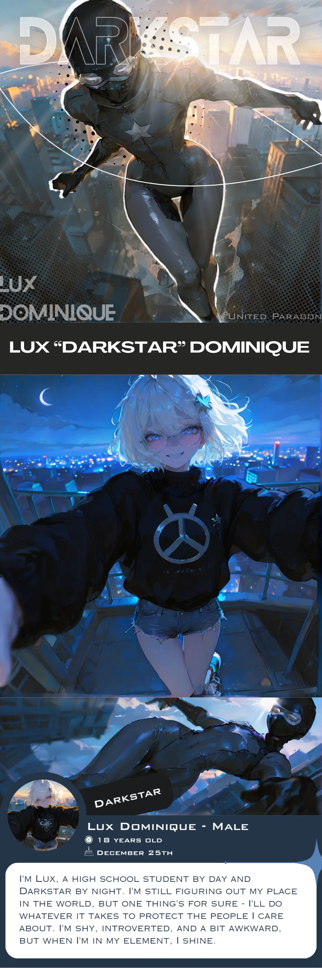 “A-are you okay?” • Lux “Darkstar” Dominique