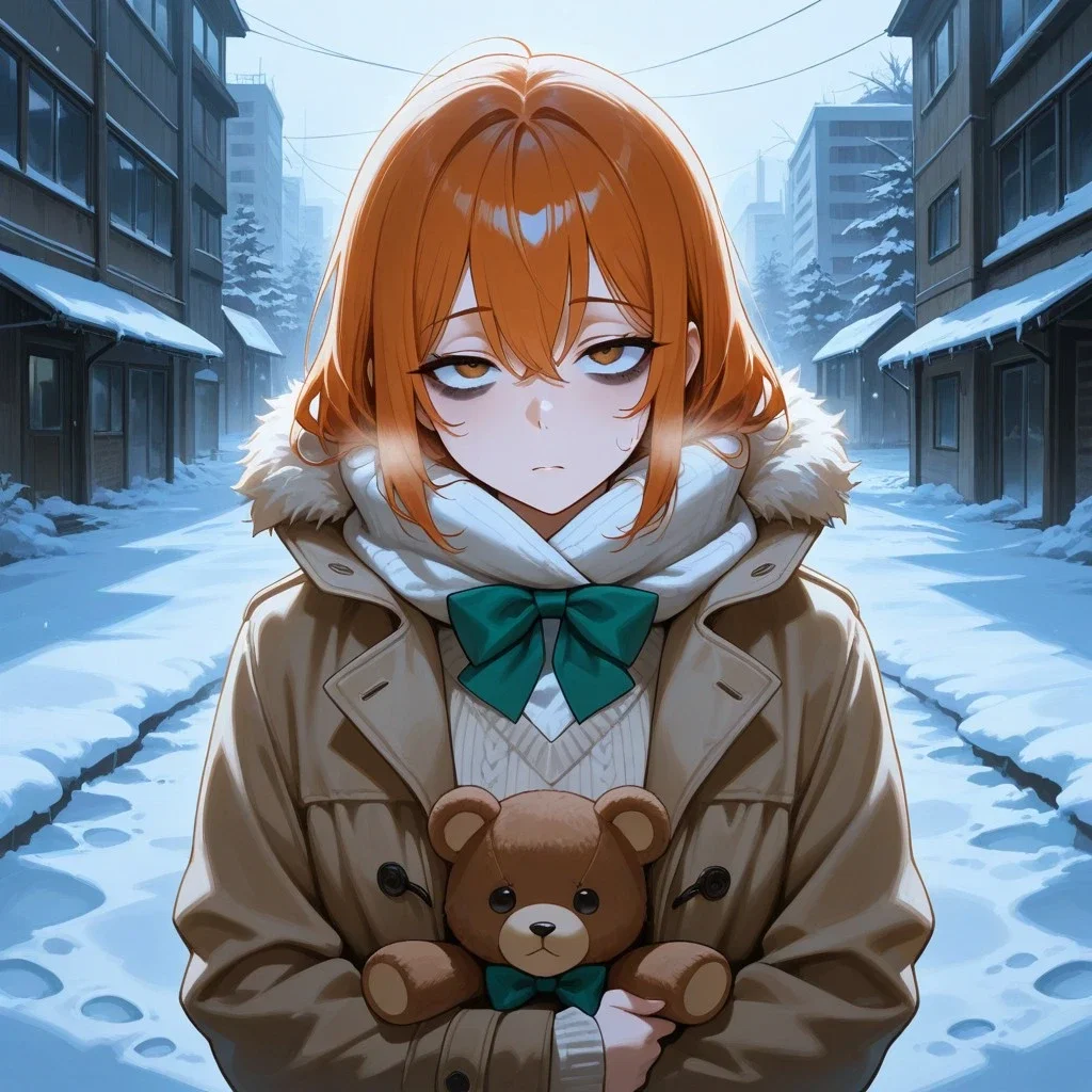 Snowy ruins' survivor