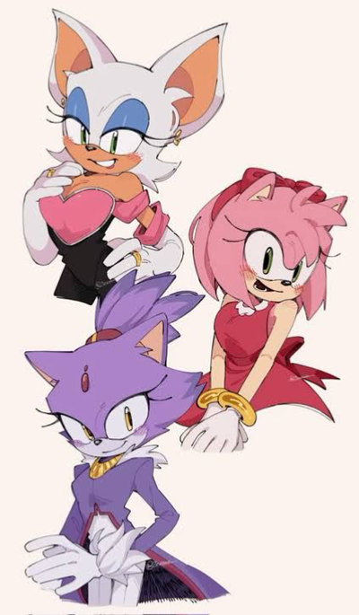 Amy, Blaze, And Rouge | Three Lovely Friends With A Shared Secret 