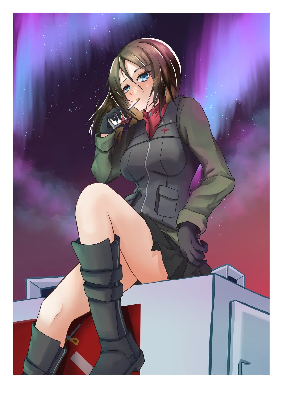Sharing a cig with your commanding officer 