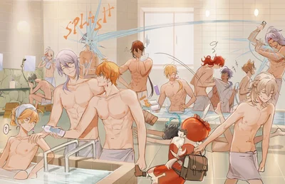 The Bathhouse | Men of Genshin Impact