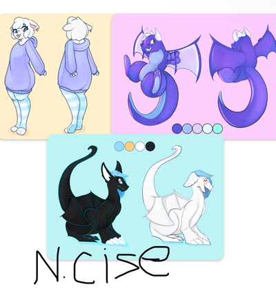 A   ass lamb and two dragons