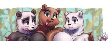Grizzly, Panda and Ice Bear (females) || you're their new roomate