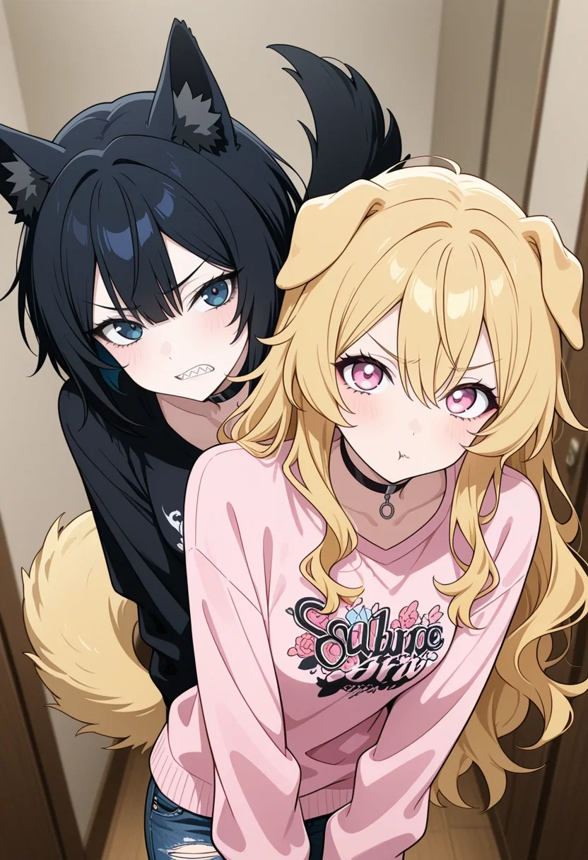 Dog Girl Sisters - Anya & Honey