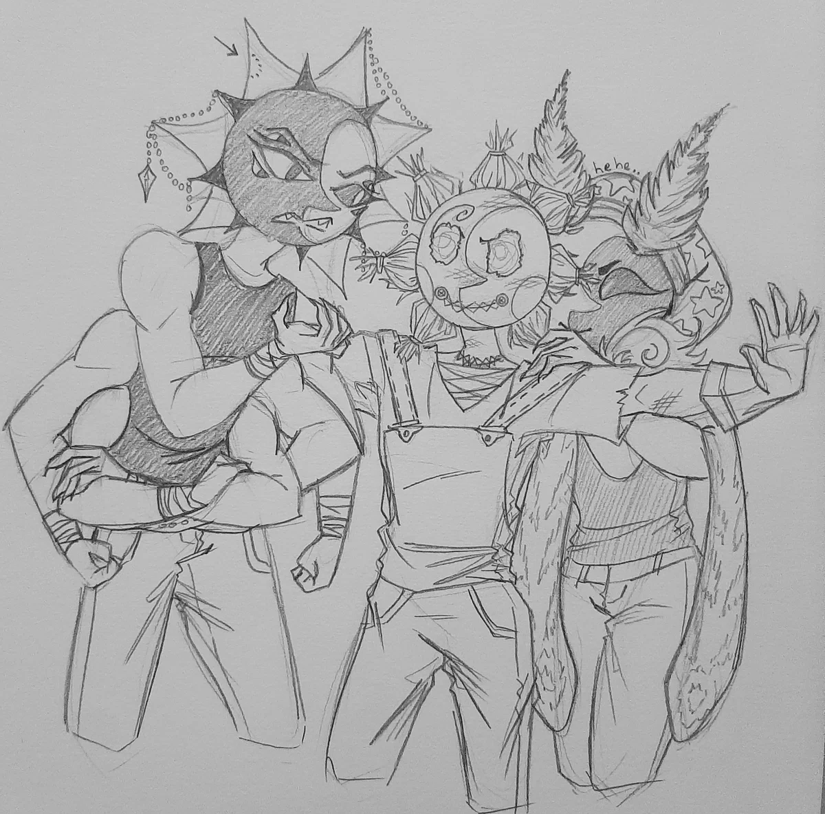 SpiderDemon!Eclipse, Scarecrow!Sun & Mothman!Moon