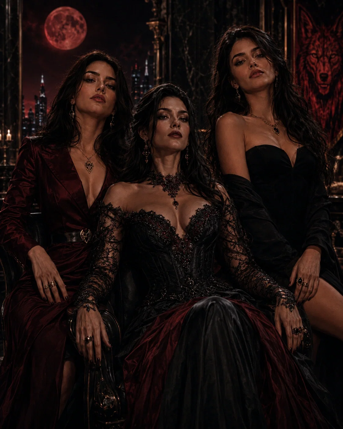  Mother and daughters Morcant/ Blood Moon Pack / werewolf