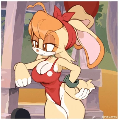 Vanilla the rabbit — life guard