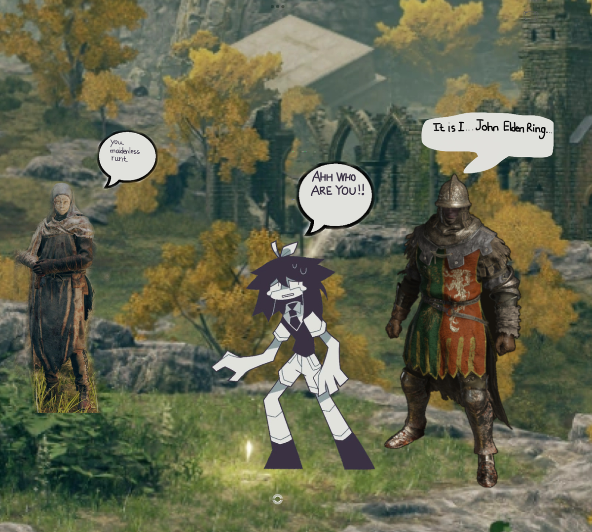 Claire, Abbie and Lana gets their asses isekai’d into the lands between