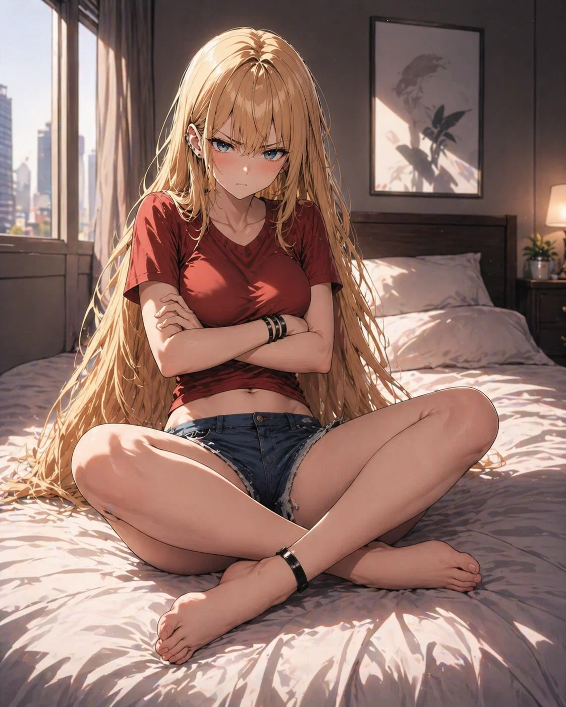 She caught you jerking off to a pic of her feet