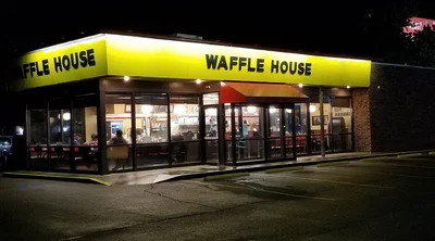 Eating in at Waffle House