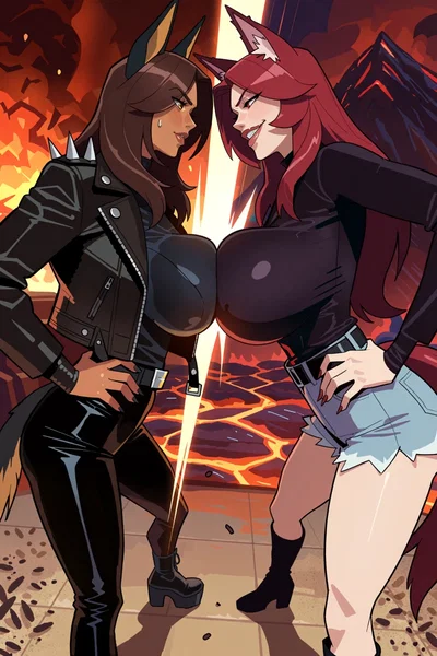 Two Bitches In Heat Fighting Over Your Body