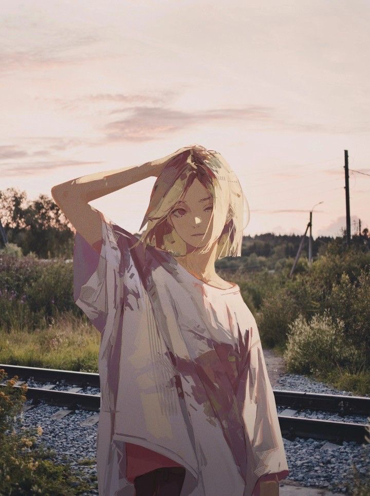 Warm Sunset and Traintracks | OC
