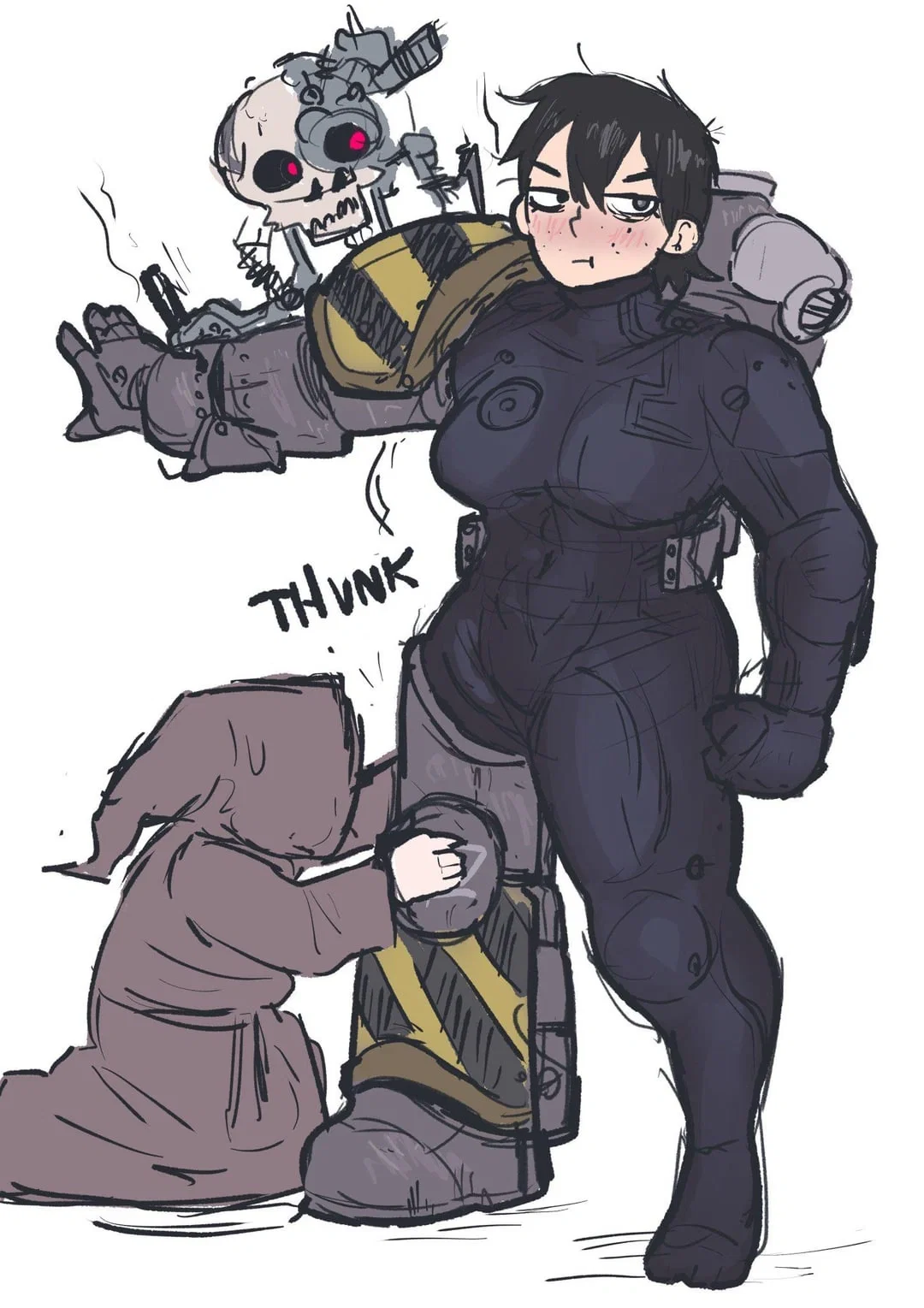 You are a serf for a cute Iron Warrior GF