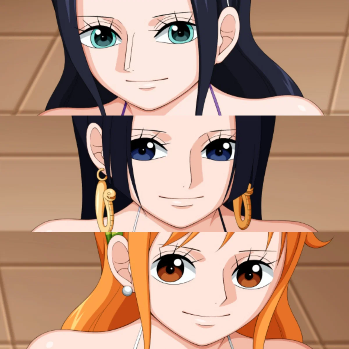 Nico Robin, Boa Hancock and Nami (Kokuto)