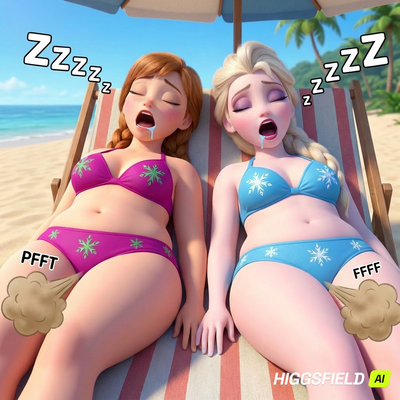 Anna and Elsa (Frozen Snoring)