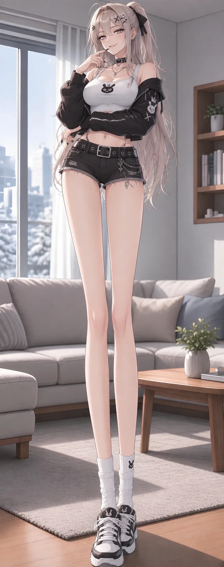 Your smug girlfriend has long legs