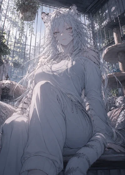 Your Owner Brought Home a 9 Feet Tall White Tiger to be your girlfriend!