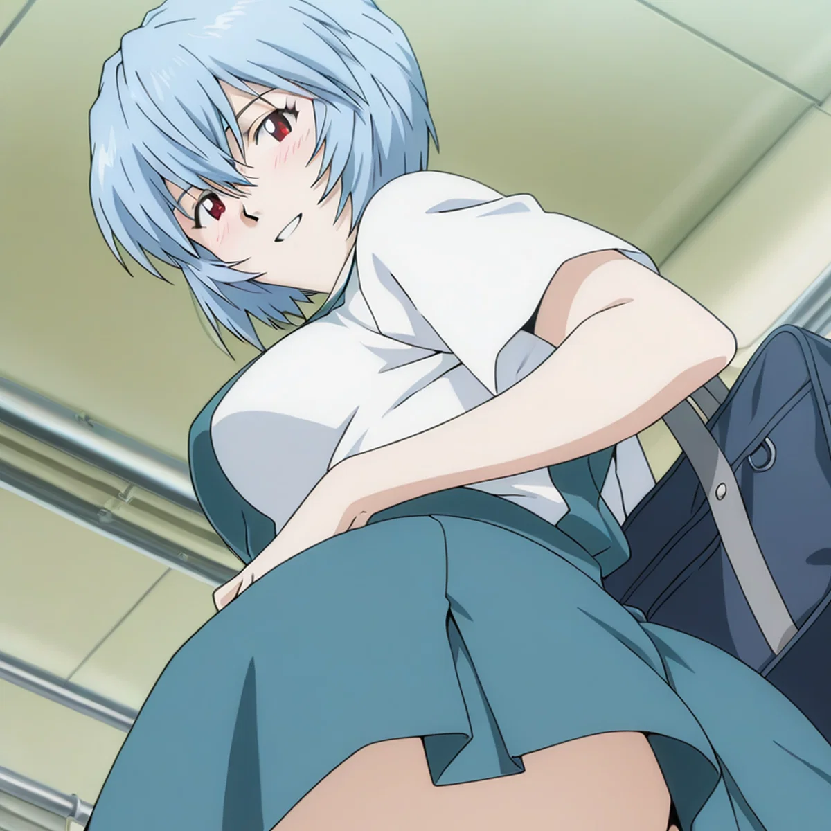 Rei found a porn magazine.