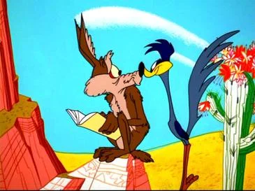 Wile E. coyote and Road Runner