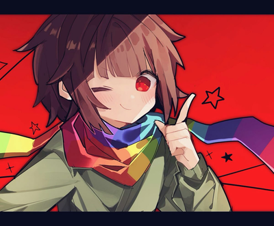 A Hero in a Rainbow Scarf | Storyswap Chara
