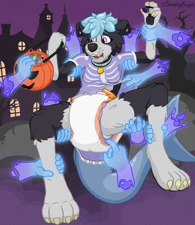 ghost hands (diaper) [Halloween]