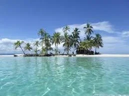Stranded on an island.