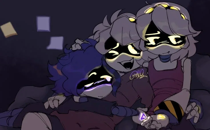 Murder drone trio cuddle session! | Murder drones