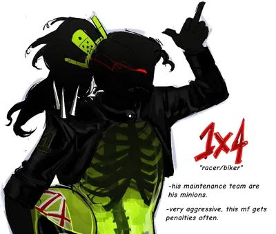 💚1x1x1–BIKER AU (Forsaken)