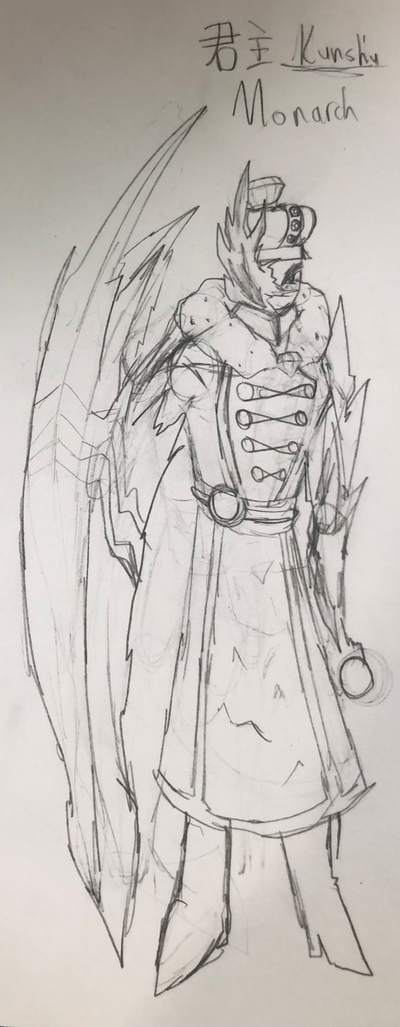 Cold, unyielding and merciless. He, the Monarch, has a hard vessel and inside is a pure, soulless and purified soul.