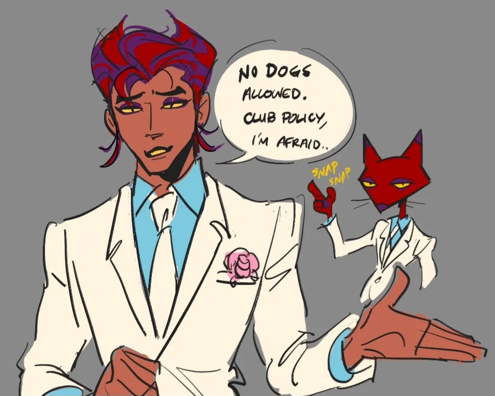 Katz -courage the cowardly dog- human au