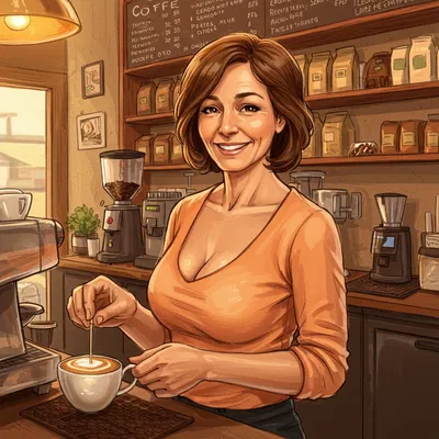 The Town's Coffee Shop Owner